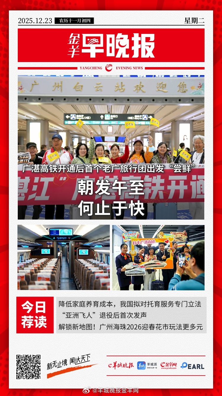 #金羊早晚报# 首个旅行团“尝鲜”广湛高铁：何止于快！岭南文史 | 红线女：一代