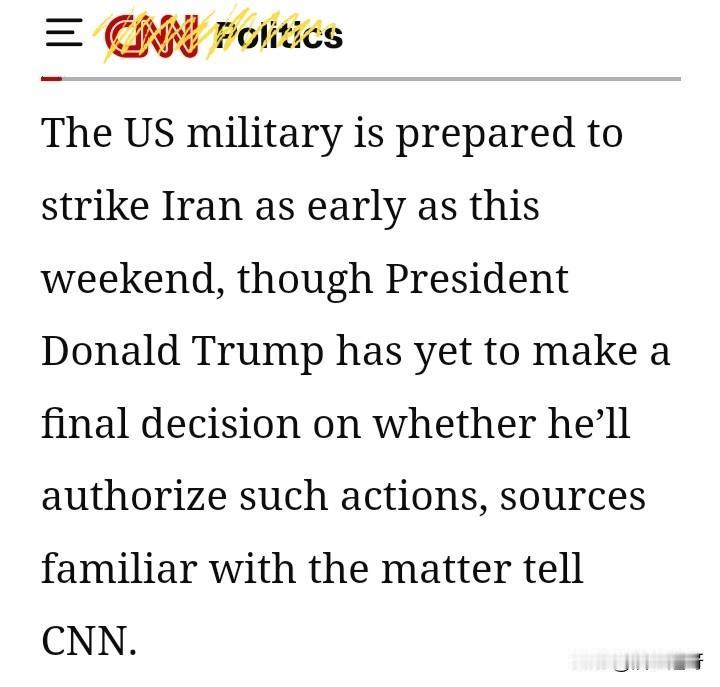 川普决定在本周末军事打击伊朗。
美军开始在中东大幅增加空中和海上力量。
通过卫星