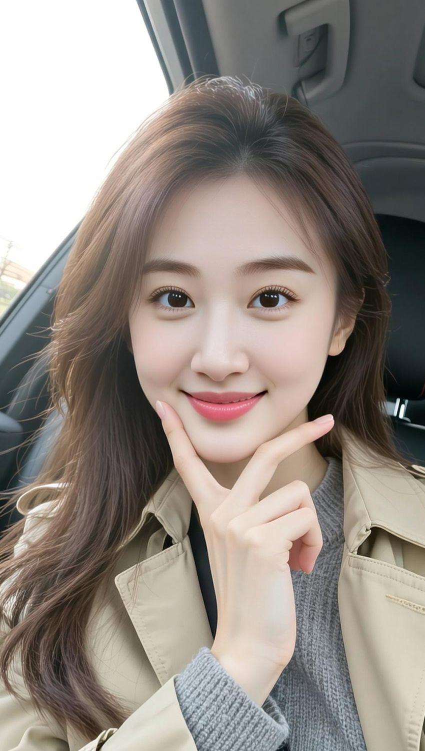 AI浅棕系自拍 抖音ai创作 温柔女孩 故事