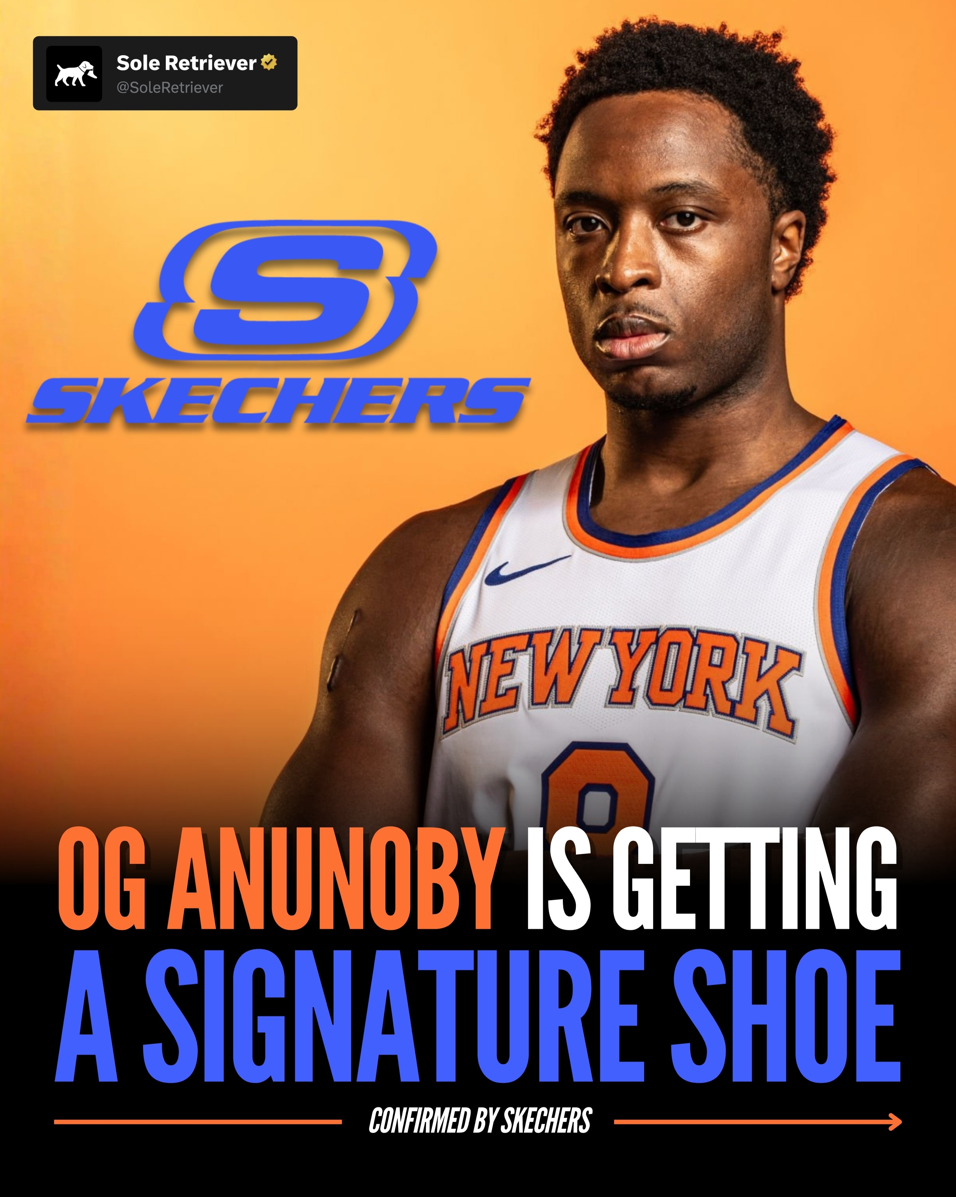OG Anunoby 凭借出色的表现 迎来了自己的签名鞋 Skechers 将会