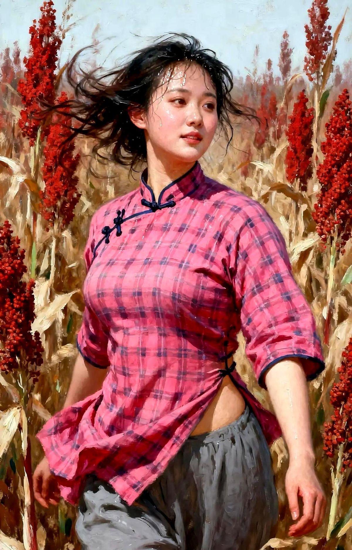 现在的女演员，已经不会“干活”了。
不是指拍戏这份工。
是锄地、喂猪、挑水、烧灶