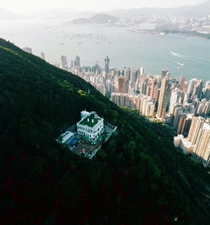 这栋太平山卢吉道的龙庐，占着俯瞰维港的顶级地段，中西合璧的战前老建筑，传成了香港
