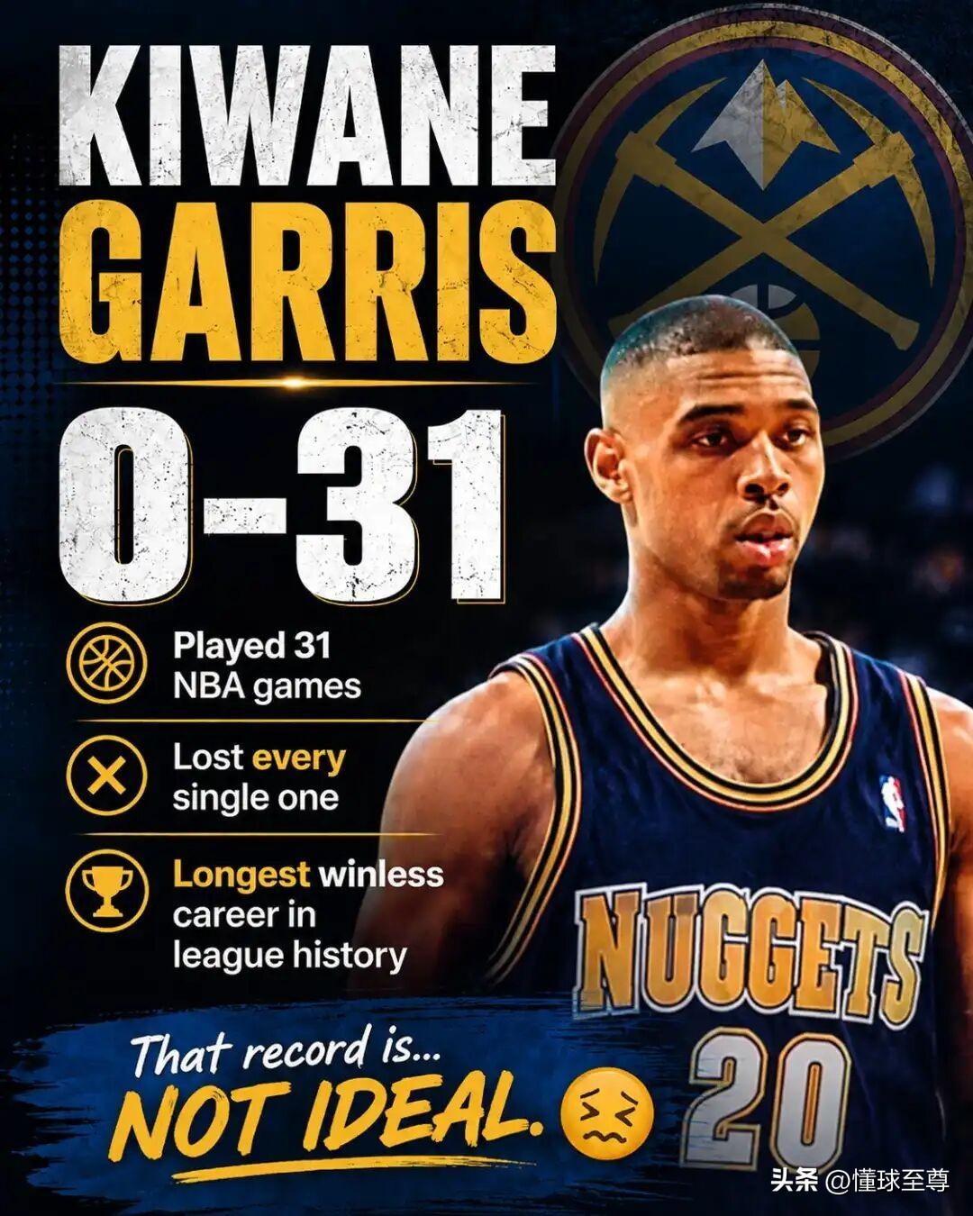 NBA第一奇人，NBA生涯战绩竟然是0胜31负！

在NBA历史上，奇万加里斯本
