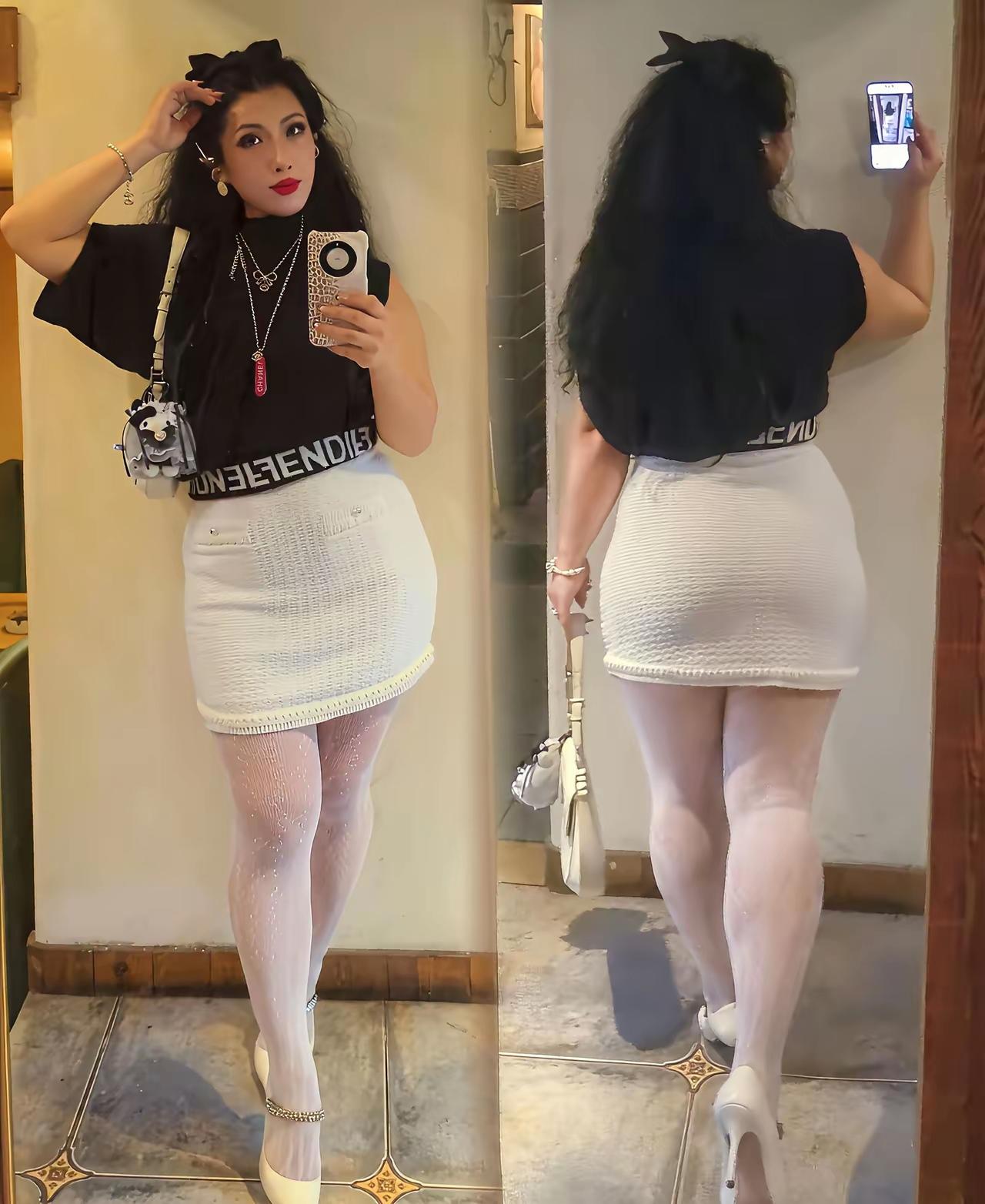 高跟👠配白丝，这种身材虽然无可挑剔，但是有一说一，这个身高还是有点太矮了，我感