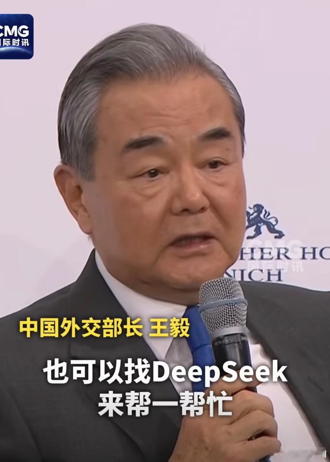 王毅说外媒可以找Deepseek翻译这句话 话我说了，听不听，翻不翻译那就是你的