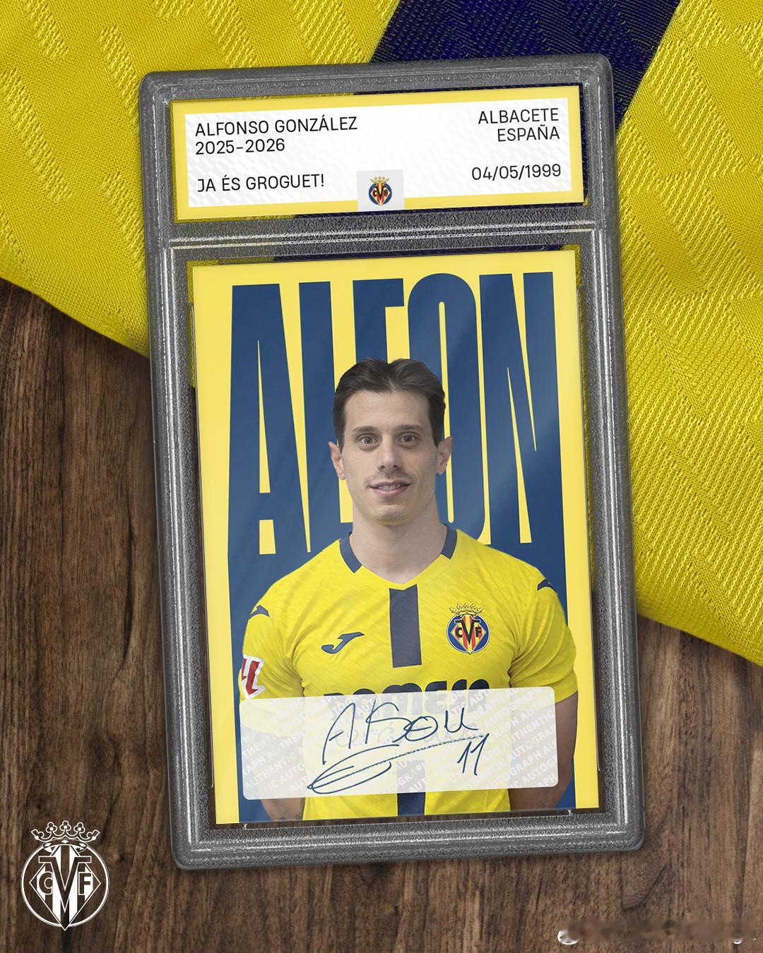 【签约】比利亚雷亚尔冬窗第二签：阿尔方阿方索-冈萨雷斯（Alfonso Gonz