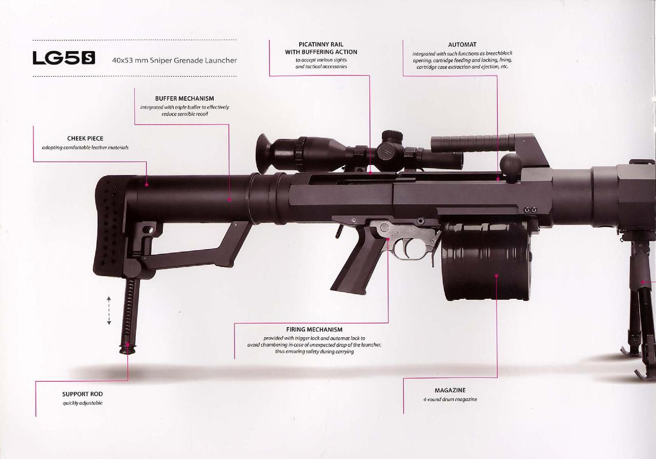 国产 QLU-11/LG-5 40mm 狙击榴弹发射器（图1~3），大家对比一下