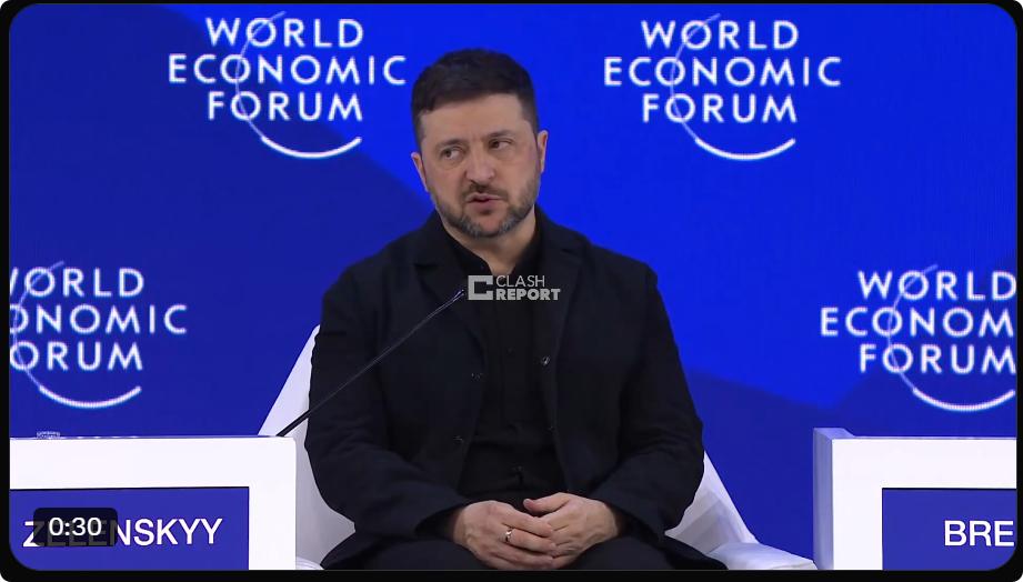 泽连斯基在达沃斯论坛谈到俄军伤亡情况时表示：
 “我现在与你们分享的是实际数据。