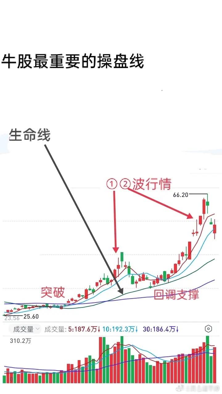 股价想要反转走强势行情，第一时间会站上30日均线，这条线也叫操盘生命线。实操规则