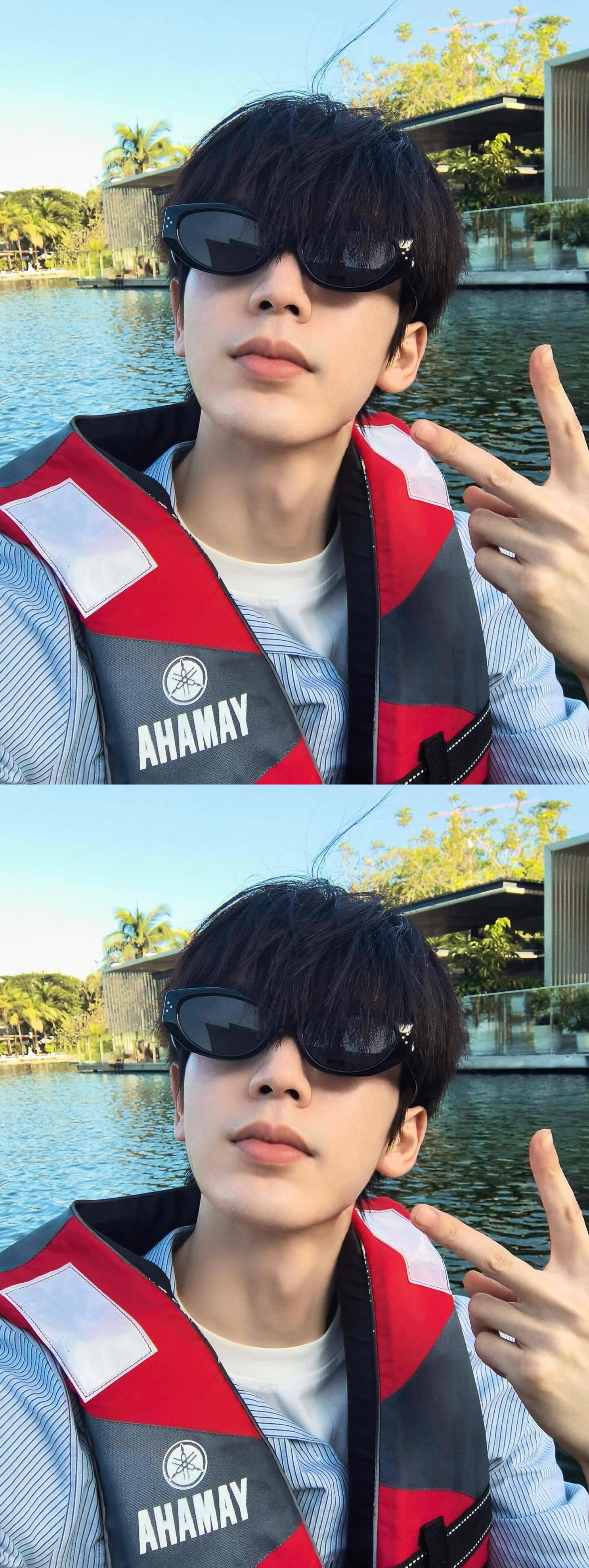 张凌赫更新日常 张凌赫ins 更新日常 报备男友上线 赫赫去划船啦