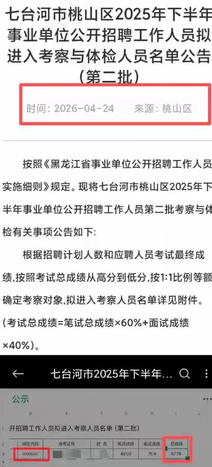 真是离了大谱。

黑龙江七台河，女子王依回乡考编，笔试面试一路过关斩将，综合成绩
