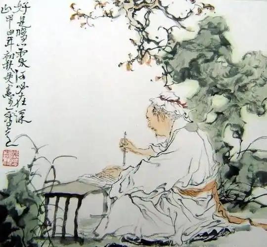 上联：执笔悬腕书狂草
下联：[比心]

网络图片/诚谢侵删