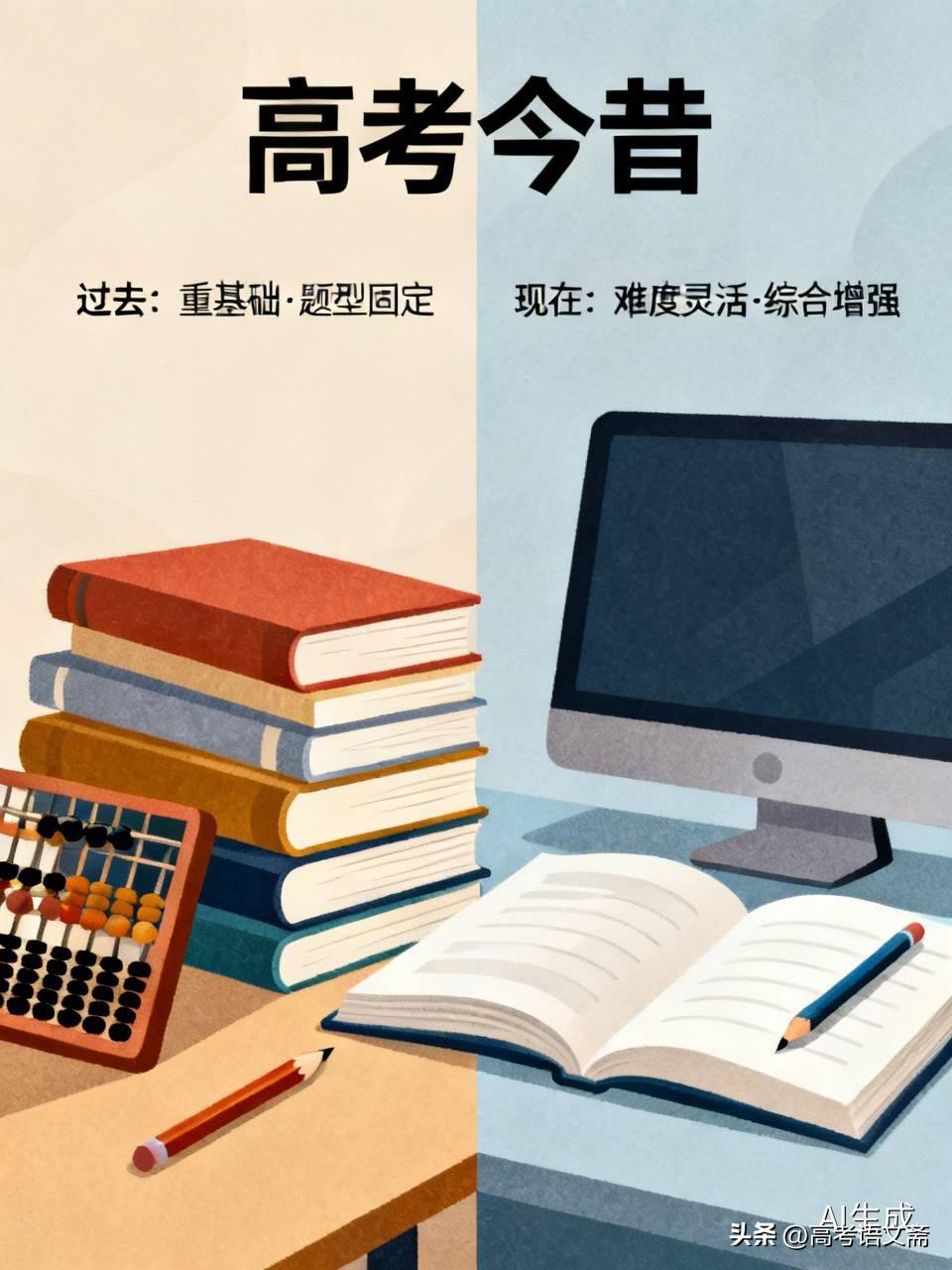 而现在的高考题，难度分布更加灵活。简单题依然有，但中档题和难题的综合性大大增强。