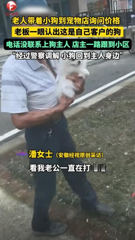 “白嫖成功了！”近日，江苏南京，一老人抱小狗到宠物店问价，老板看了一眼觉得眼熟，