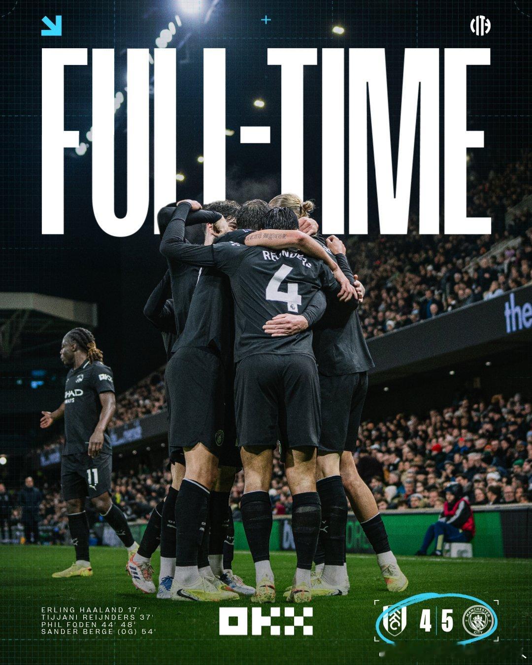 互射点球？曼城5:4险胜富勒姆这可不是点球大战的比分。曼城在90分钟里打出一场过