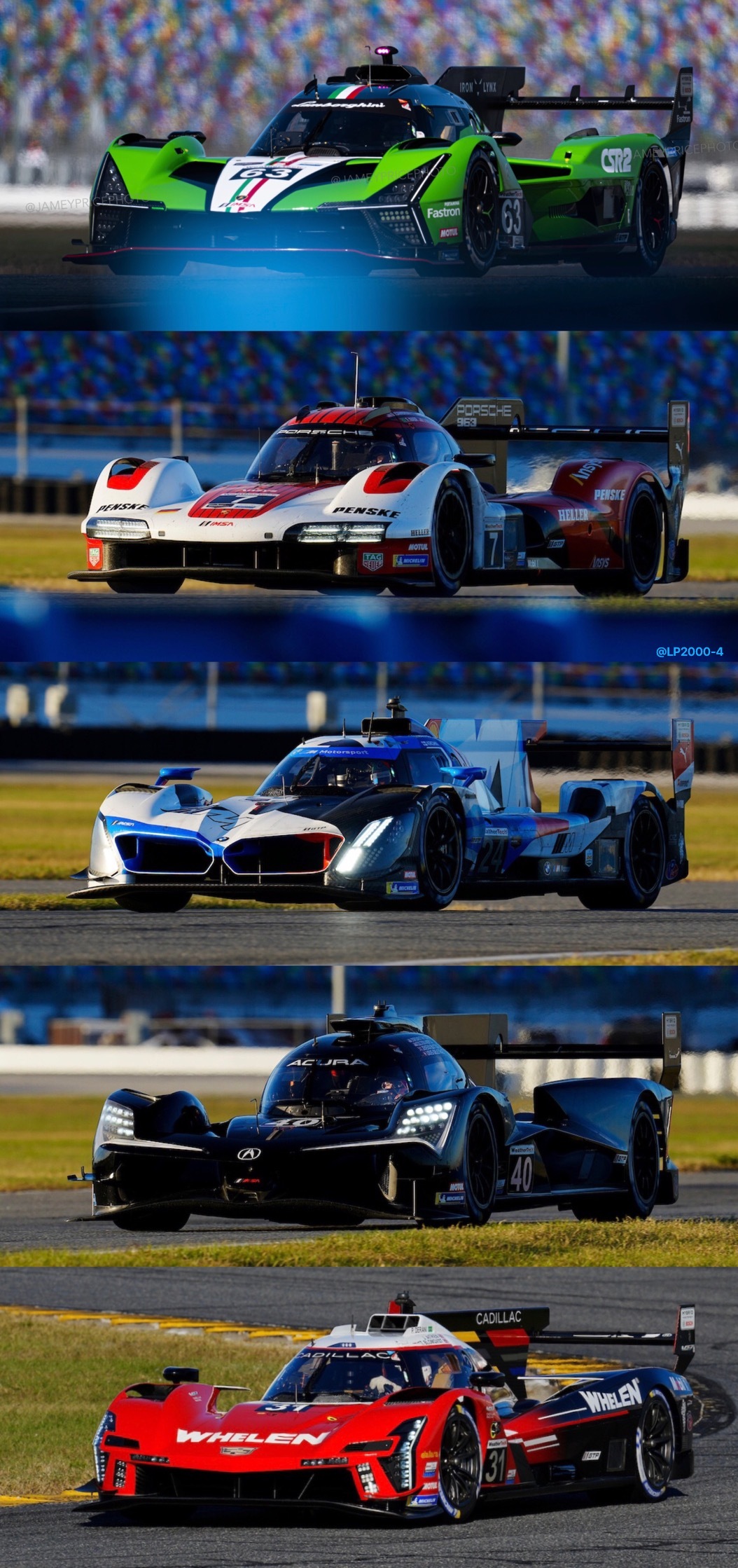 5个品牌同场测试照，4个底盘供应商也齐了#IMSA# ​​​