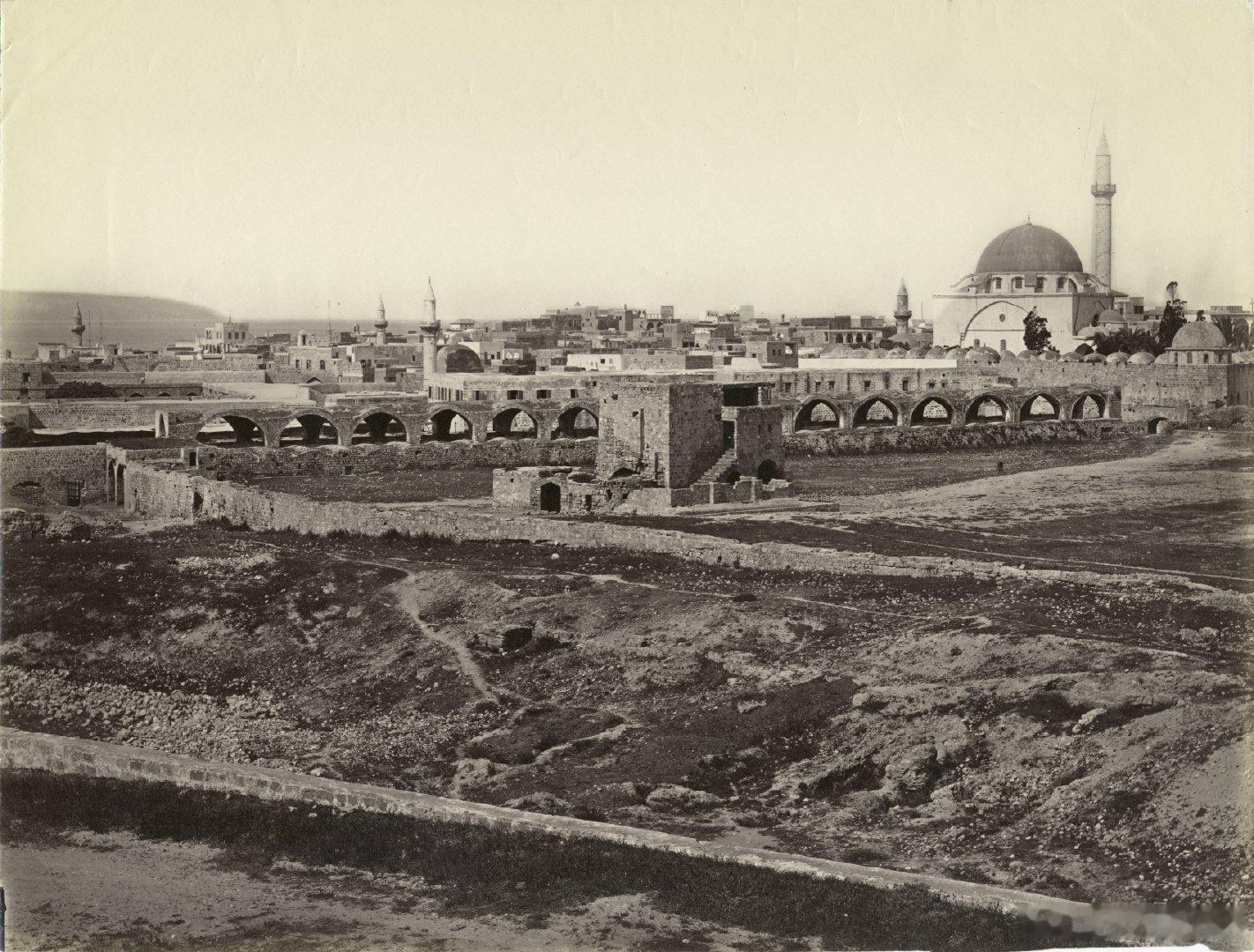 西洋历史文化鱼缸 历史知识 19世纪末的巴勒斯坦著名沿海港口城市阿卡。画面中还可