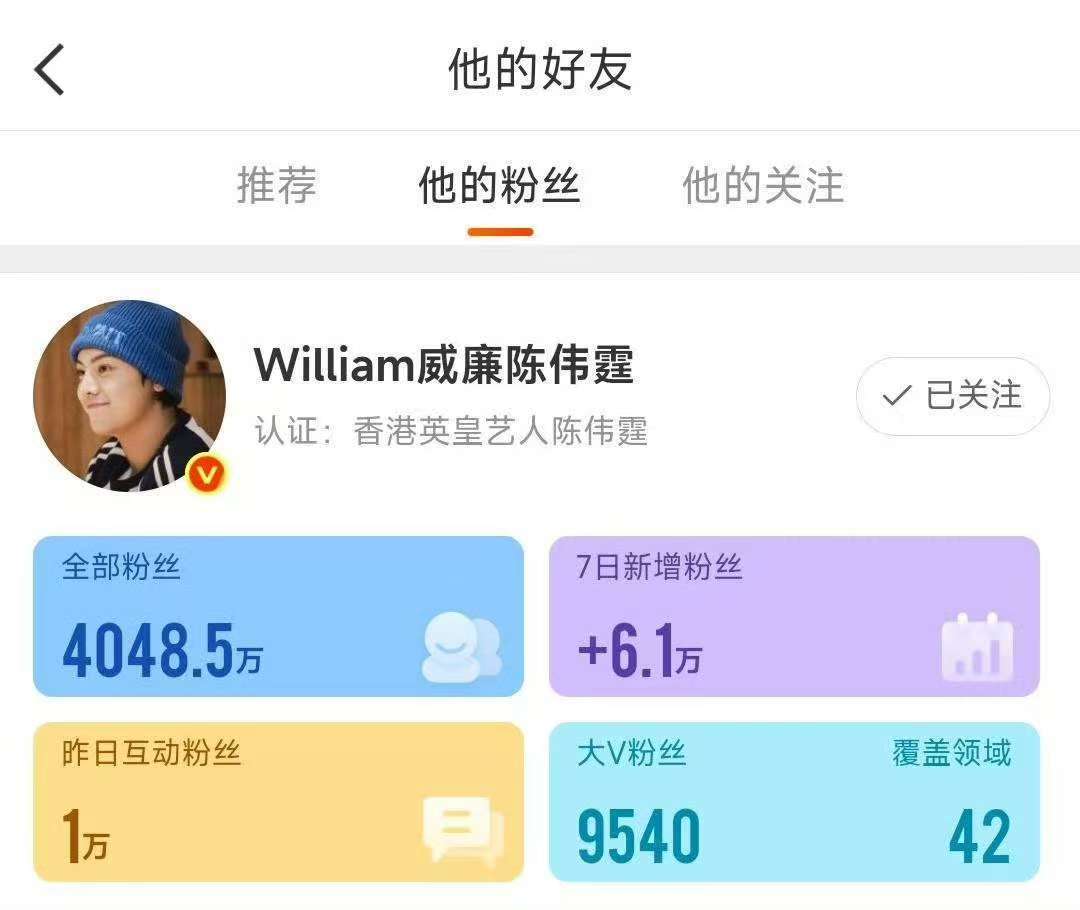 陈伟霆路人缘 陈伟霆涨粉了陈伟霆涨粉了，这超绝路人缘！ ​​​