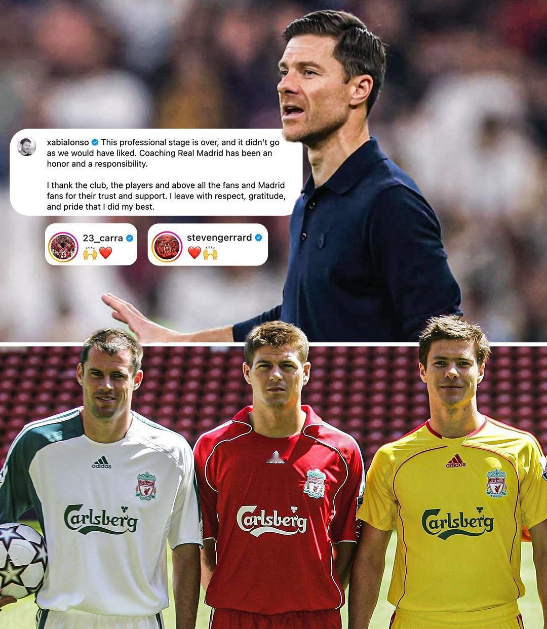 阿隆索下课后首度在个人社交媒体发文，深情对皇马告别，当这条带着皇马队徽的动态出现