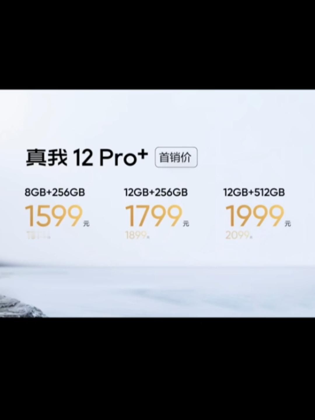 真我12 Pro+ 只要1599起……之前有网友猜2999，我猜的1999，结果
