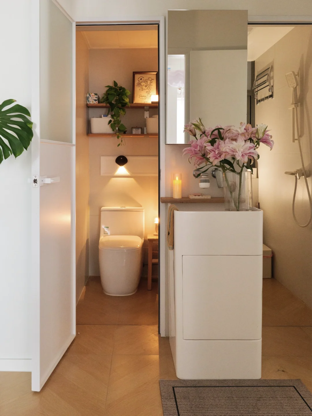 春日来信🌸3㎡一改二洗漱间的春天