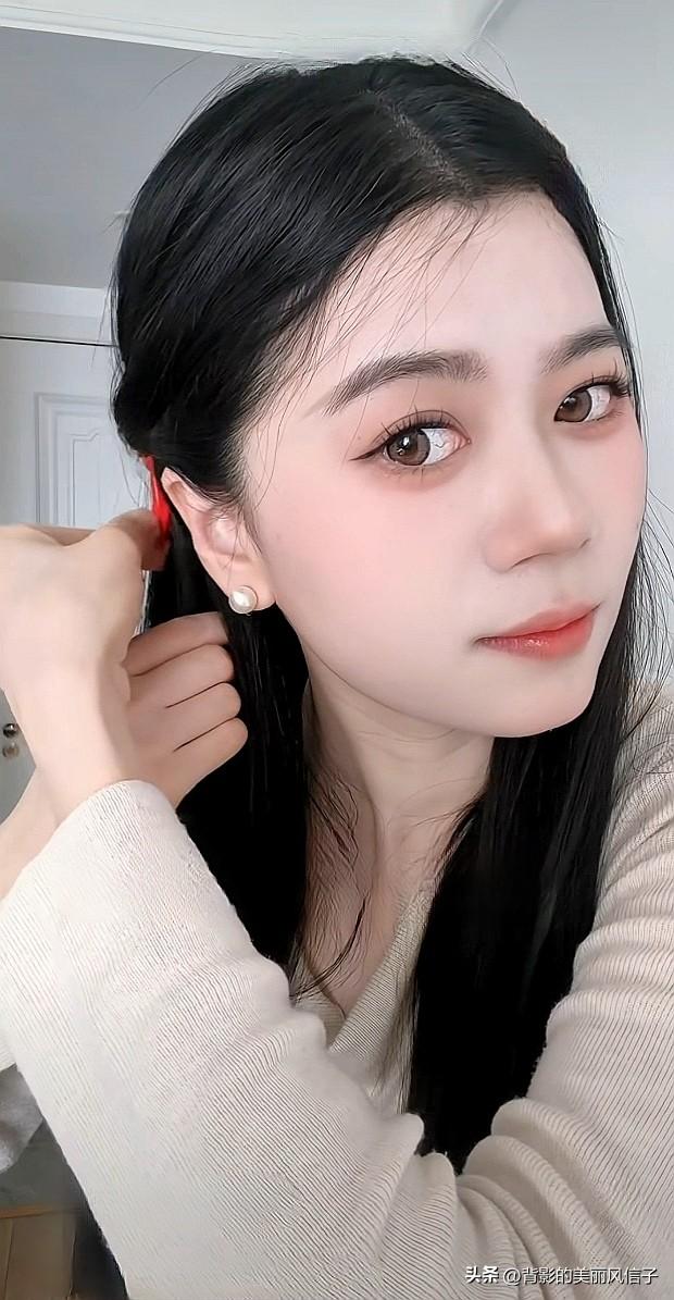 温柔发髻，清新自然，少女心满满！🌸💕