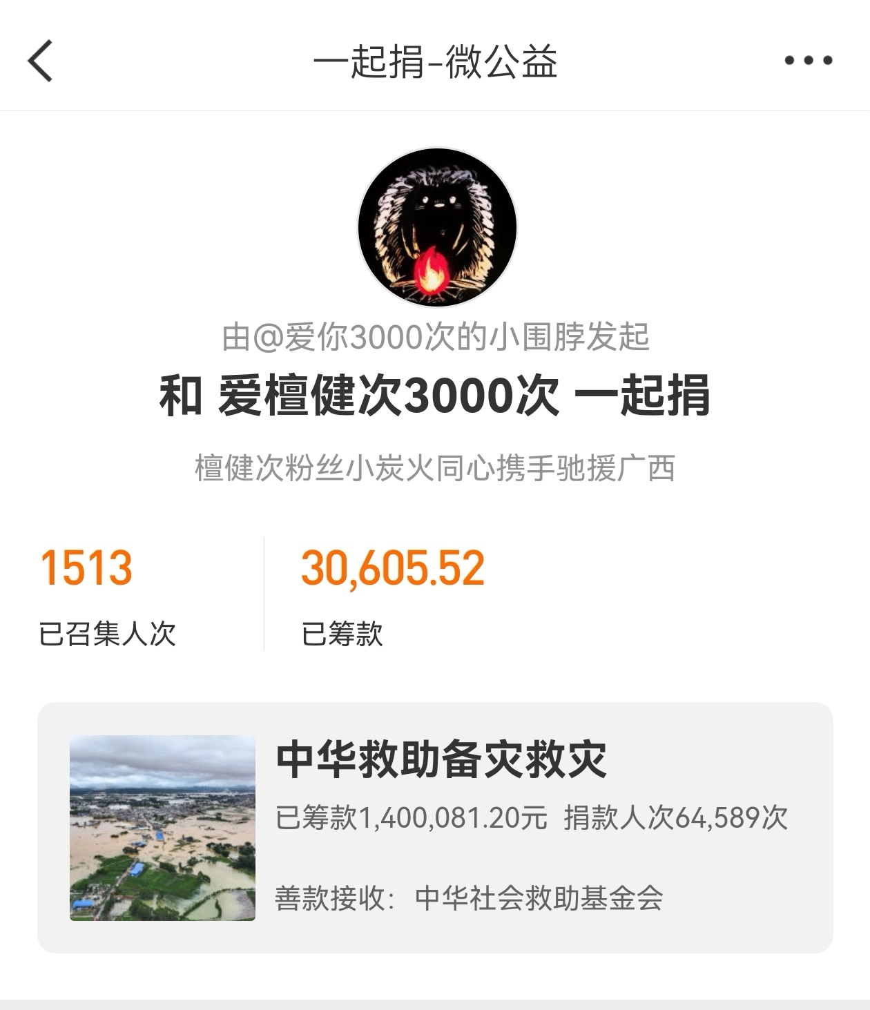 檀健次粉丝驰援广西捐款超80万 小炭火们太牛了，现在能看见的捐款已经超80万了，