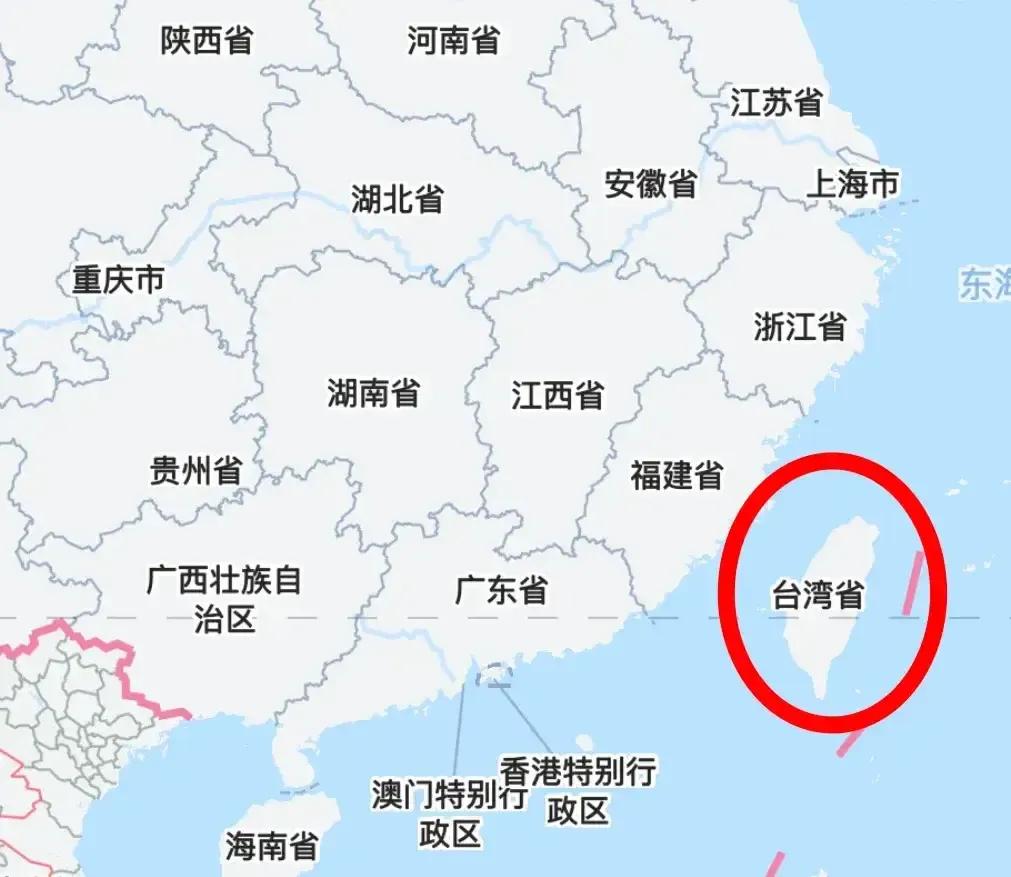 这就是高度敏感！高德地图不仅把台湾改成了台湾省，而且还取消了原来的中海线，只保留