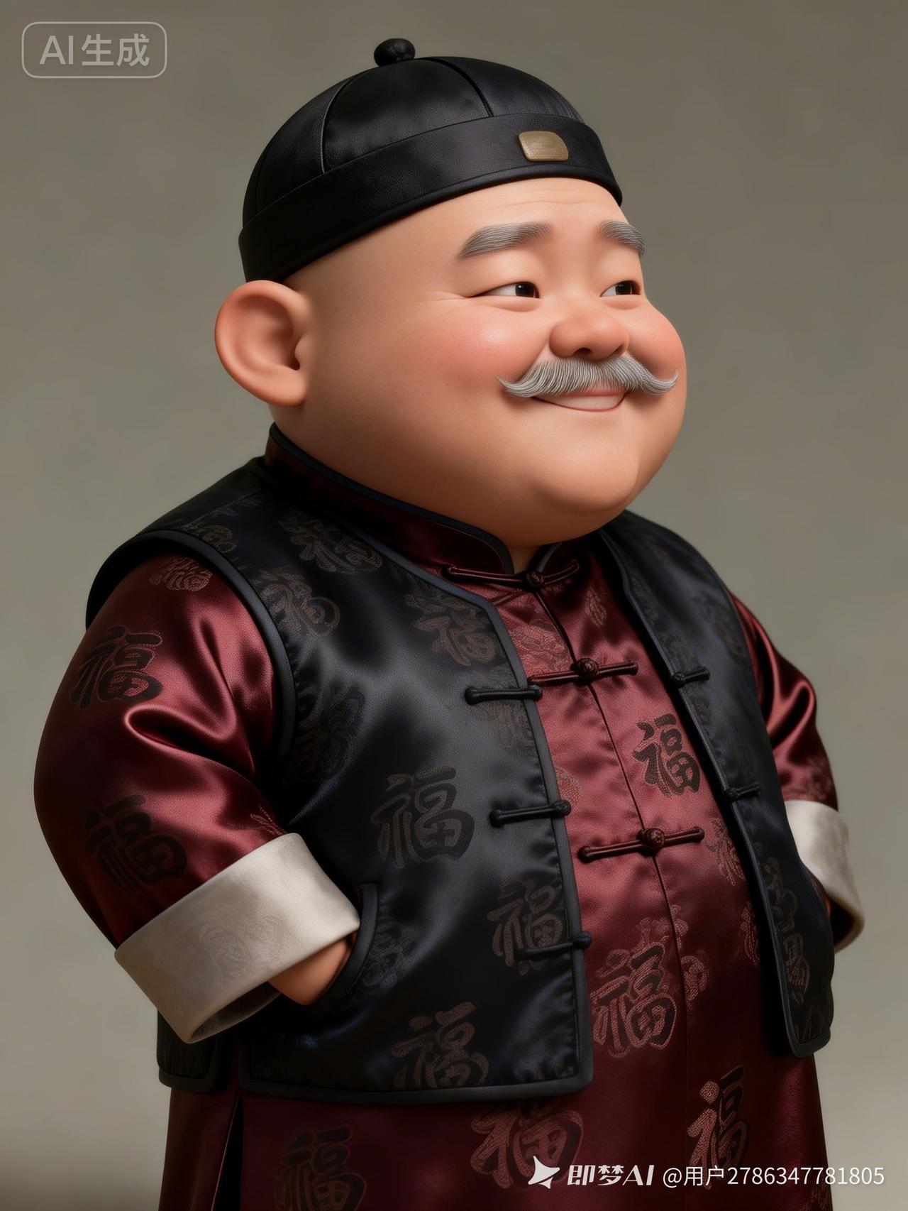 福气满满的中国风娃娃，笑口常开！🎁💖