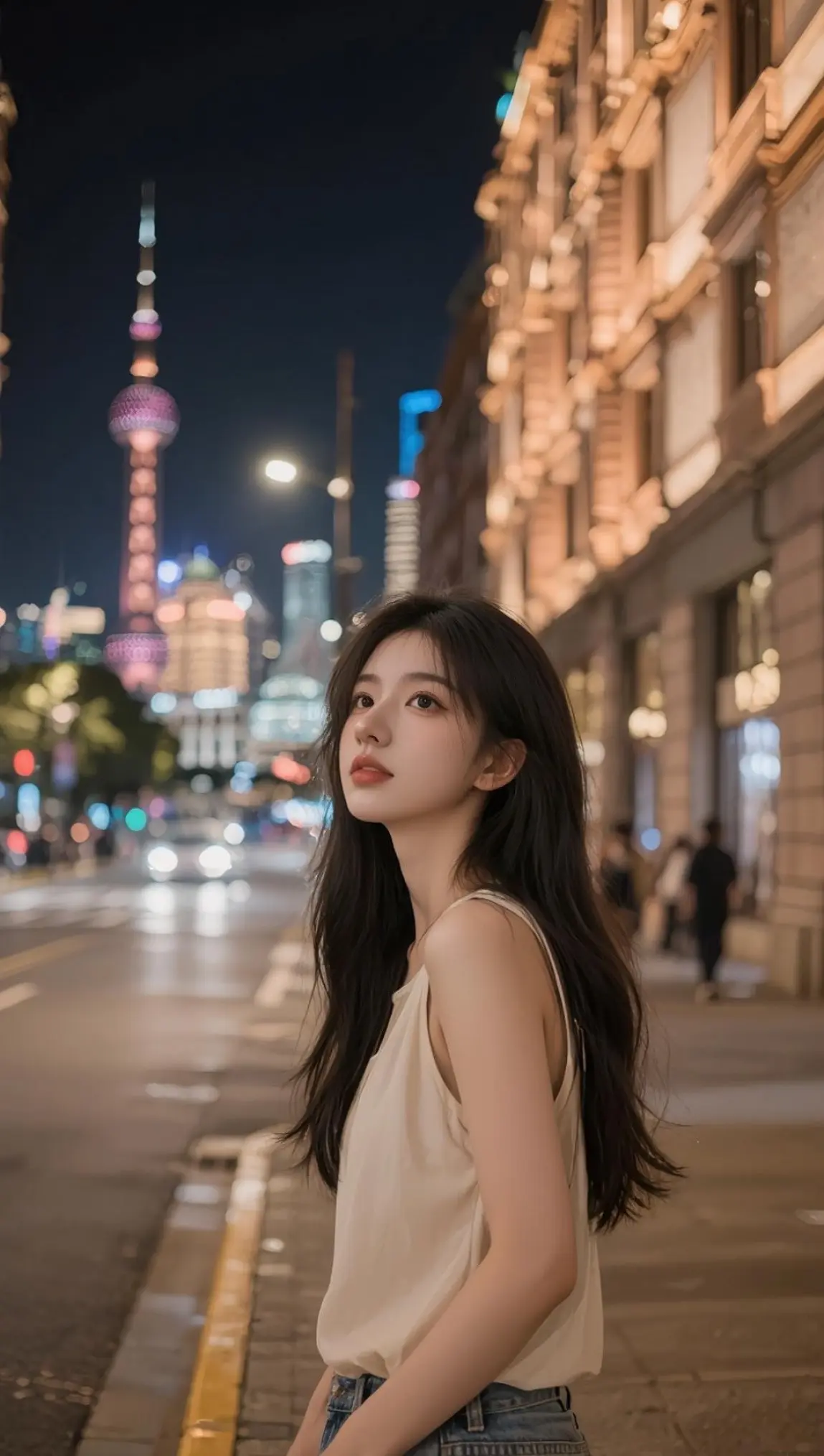 都市夜景写真 ai创作 AI创作  全新AI写真想跪下来求自己别玩写真了