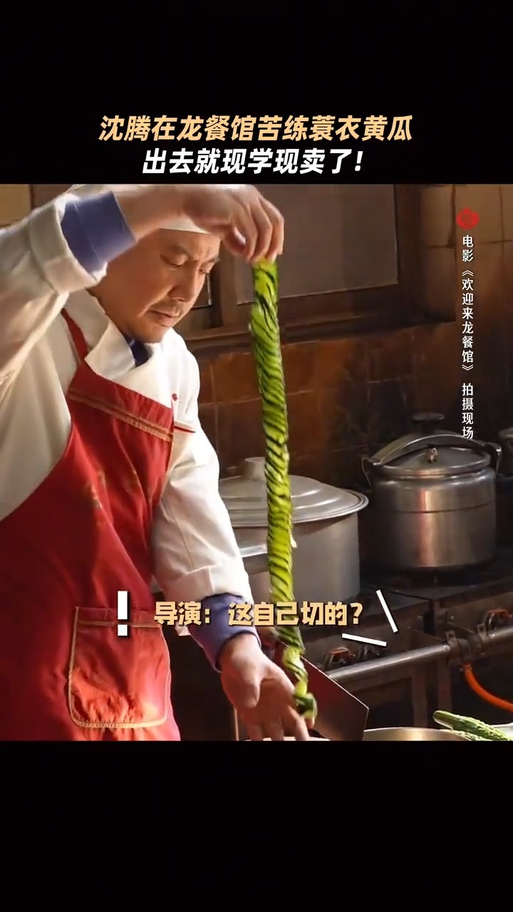 沈腾练了不秀等于白练沈腾的蓑衣黄瓜是在龙餐馆学的龙餐馆的刀工秘籍，腾哥闷头练了半