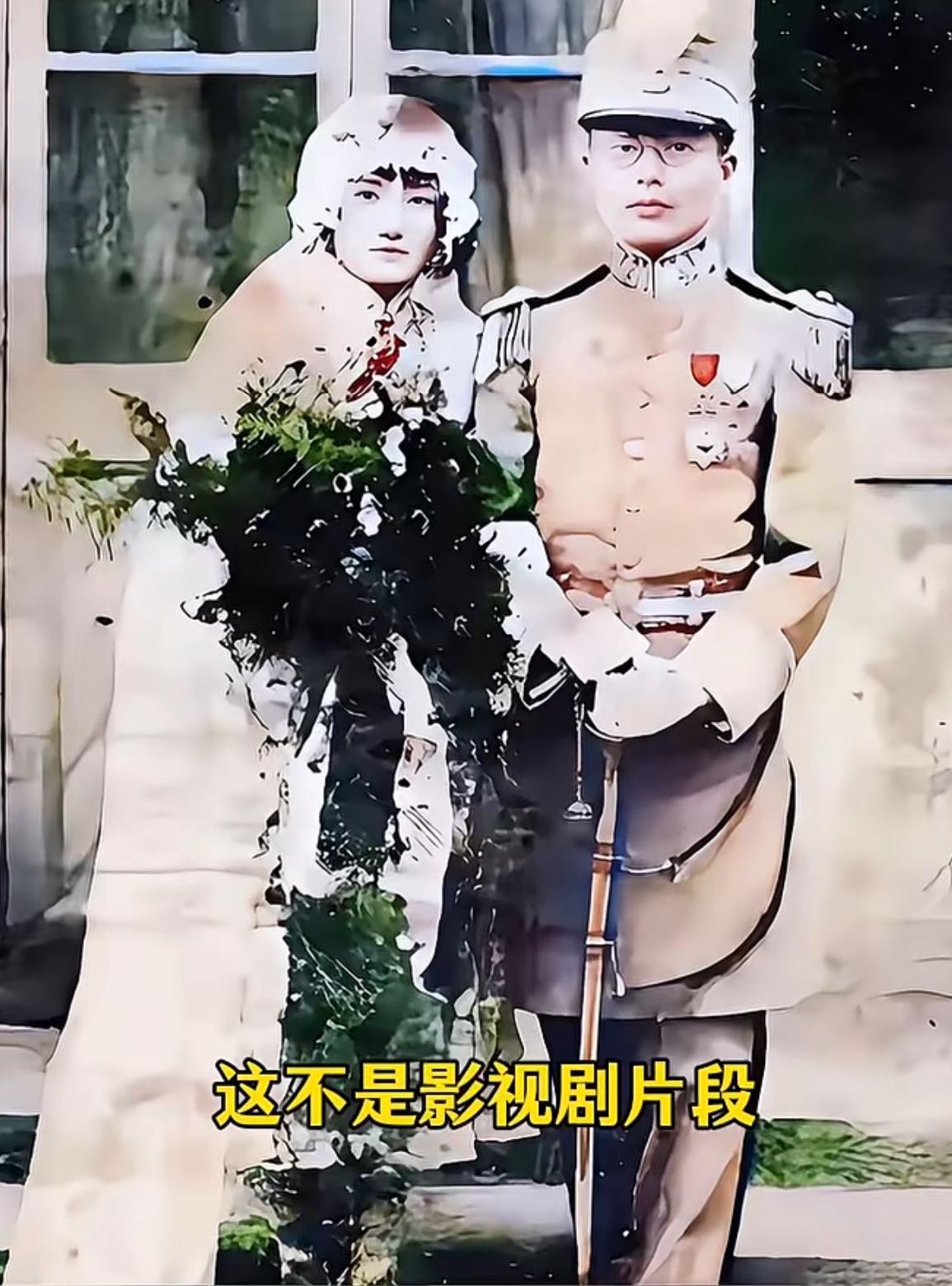 这是26岁的王庚和名媛陆小曼的真实婚纱照，都看看吧，这可不是演员扮演的。

照片