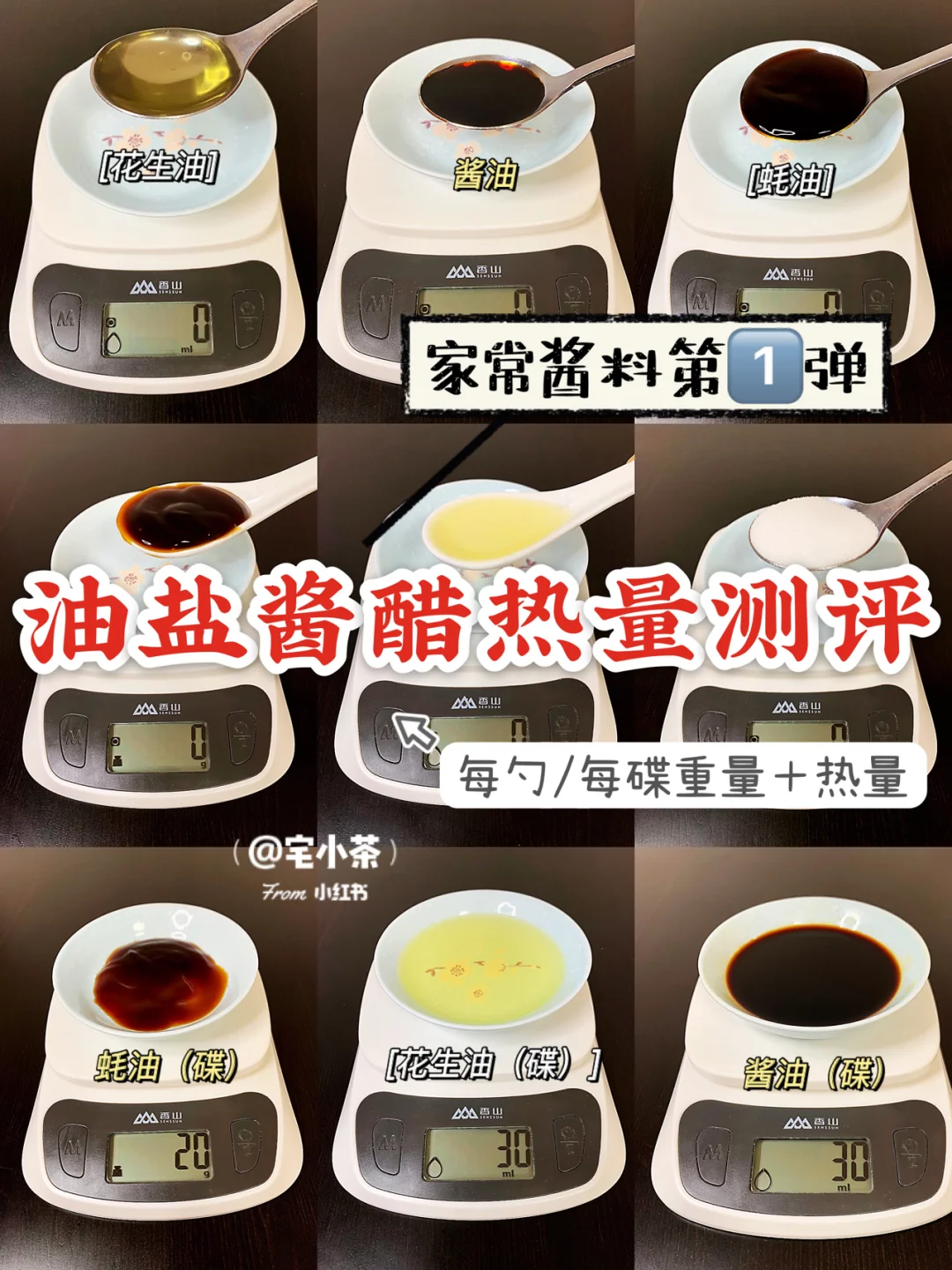 油盐酱醋热量测评❤️家常酱料第1️⃣弹