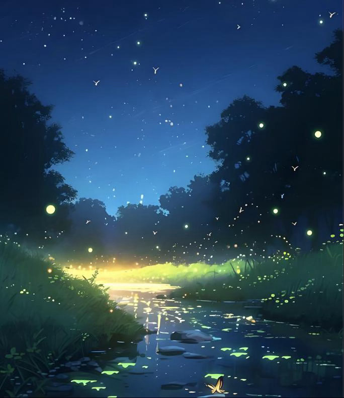 晚安，三无量。夏夜新晴星校少，雨收残水入天河。 
