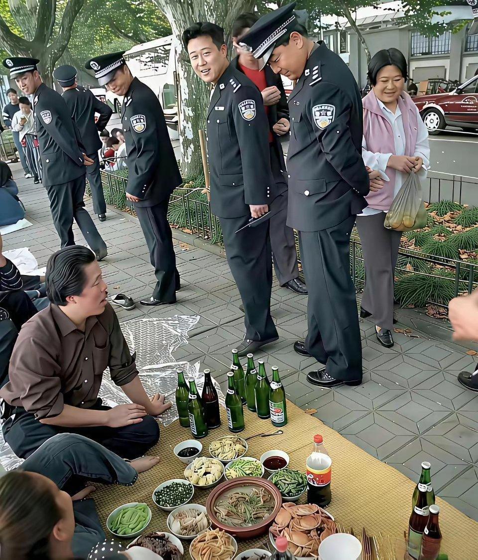 路过的市民很羡慕的样子！ 