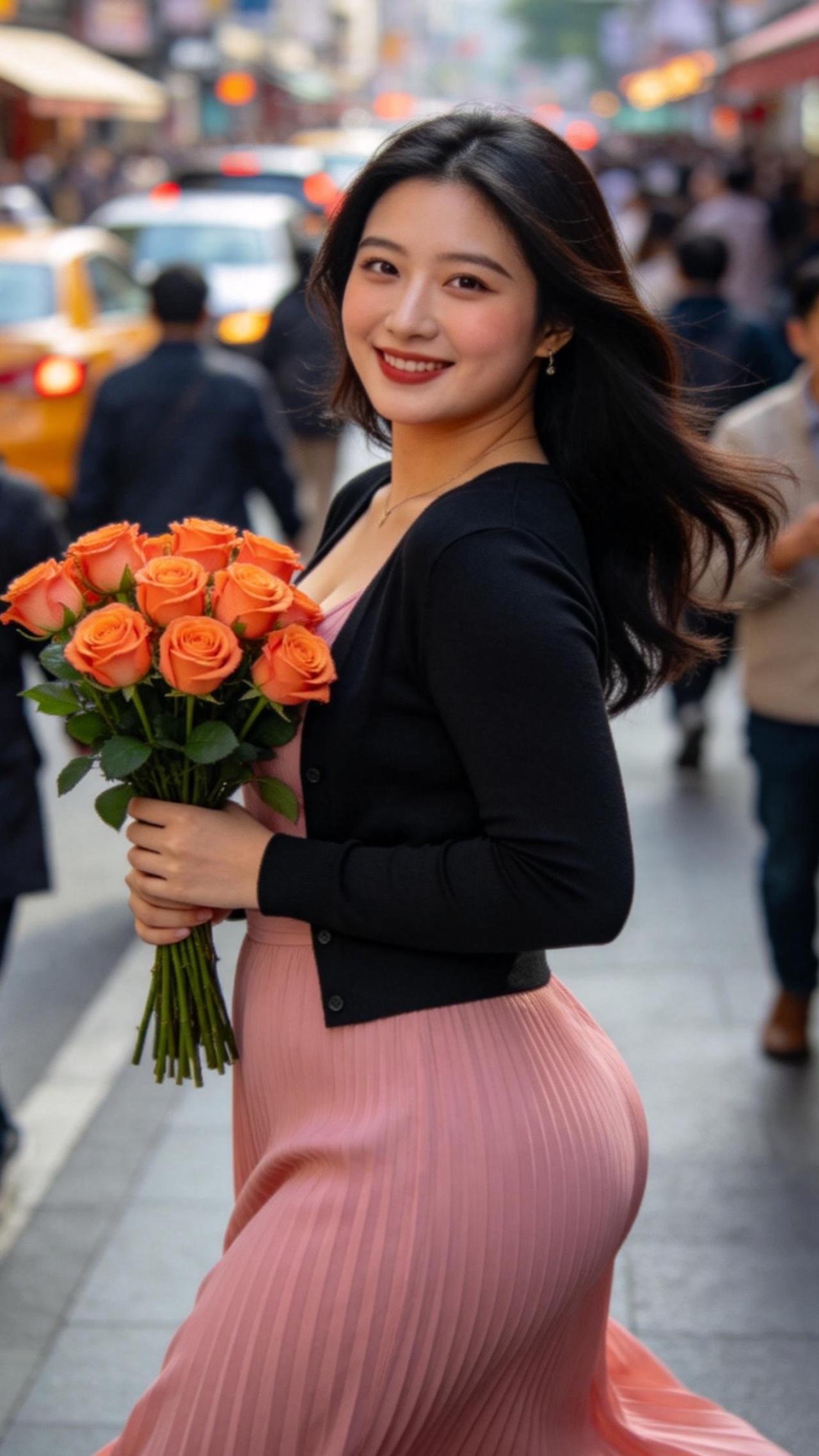 生活像花儿一样灿烂。鲜花配美人 气质美女 好看的小姐姐 清纯甜美