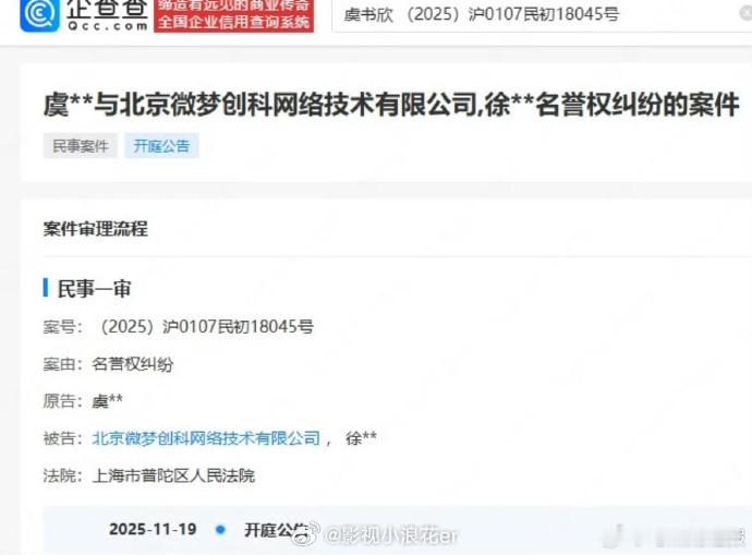 虞书欣最新告黑维权案即将开庭虞书欣最新告黑维权案将开庭  案件涉及多平台侵权内容