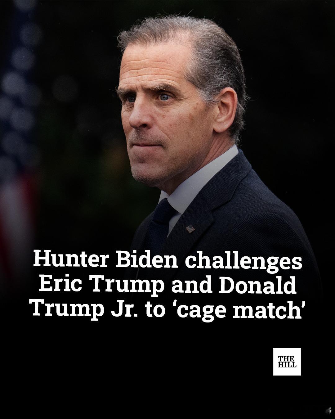 被YouTube名人安德鲁·卡拉汉邀请之后，拜登儿子亨特·拜登表示愿意与特朗普的