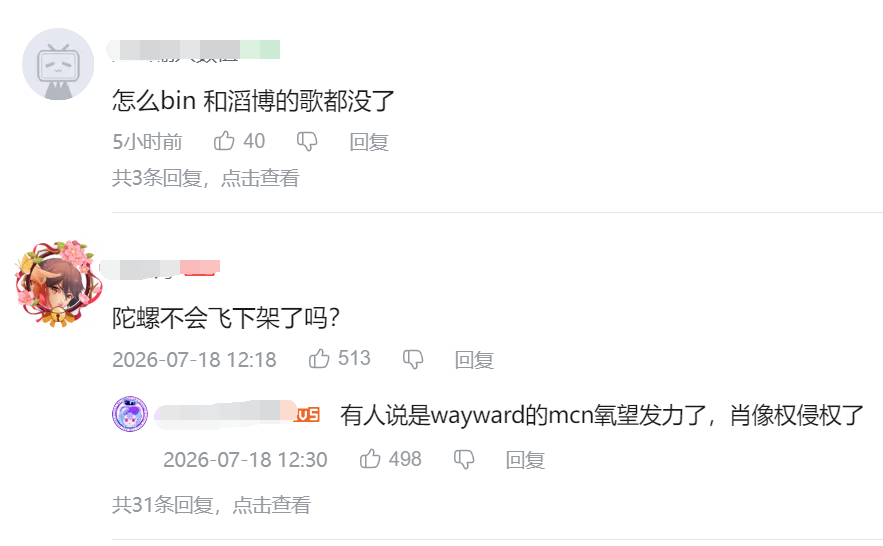 相关战队选手的翻唱歌曲，B站部分下架了：《陀螺不会飞》《螺样子》。英雄联盟blg
