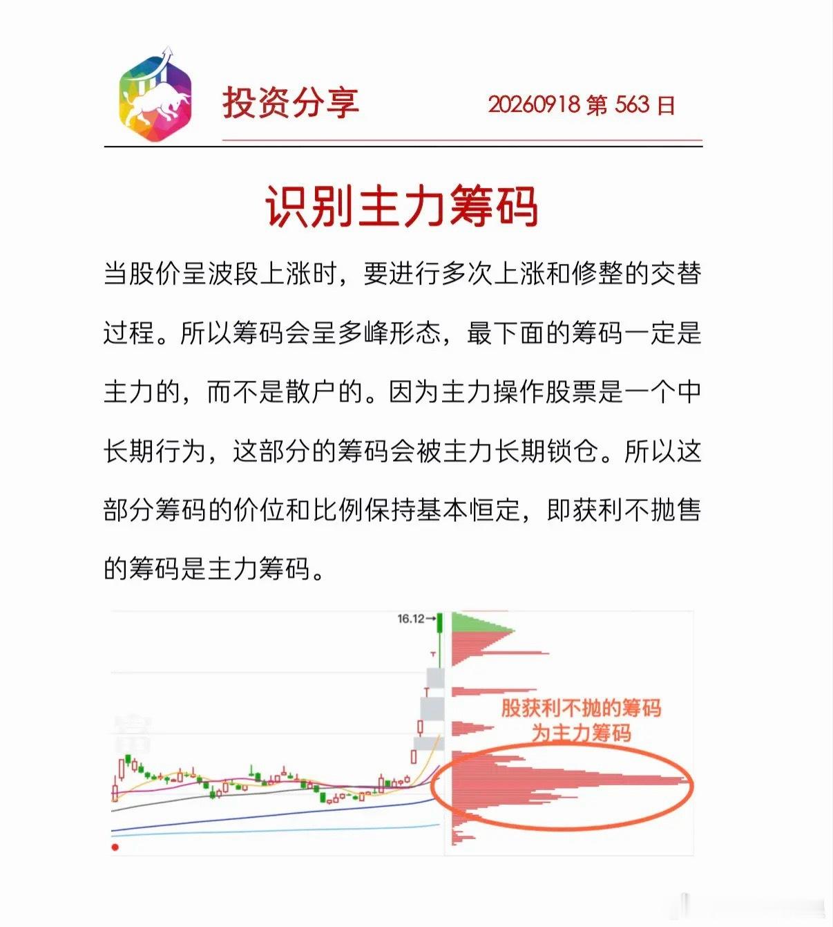识别主力筹码善者果而已，不敢以取强。 ​​​