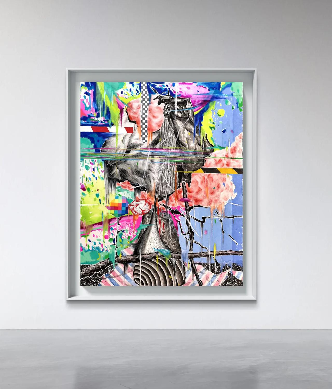 卢守辉作品。纸本综合材料，120×97cm，2026年。艺术 艺术在 当代艺术 