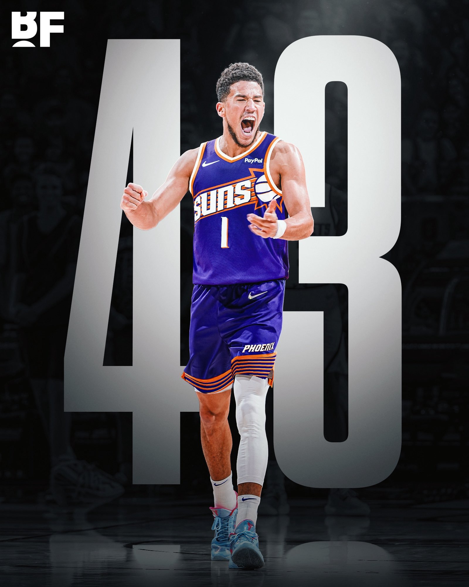 布克今日数据，43分7篮板5助攻。太普通了NBA