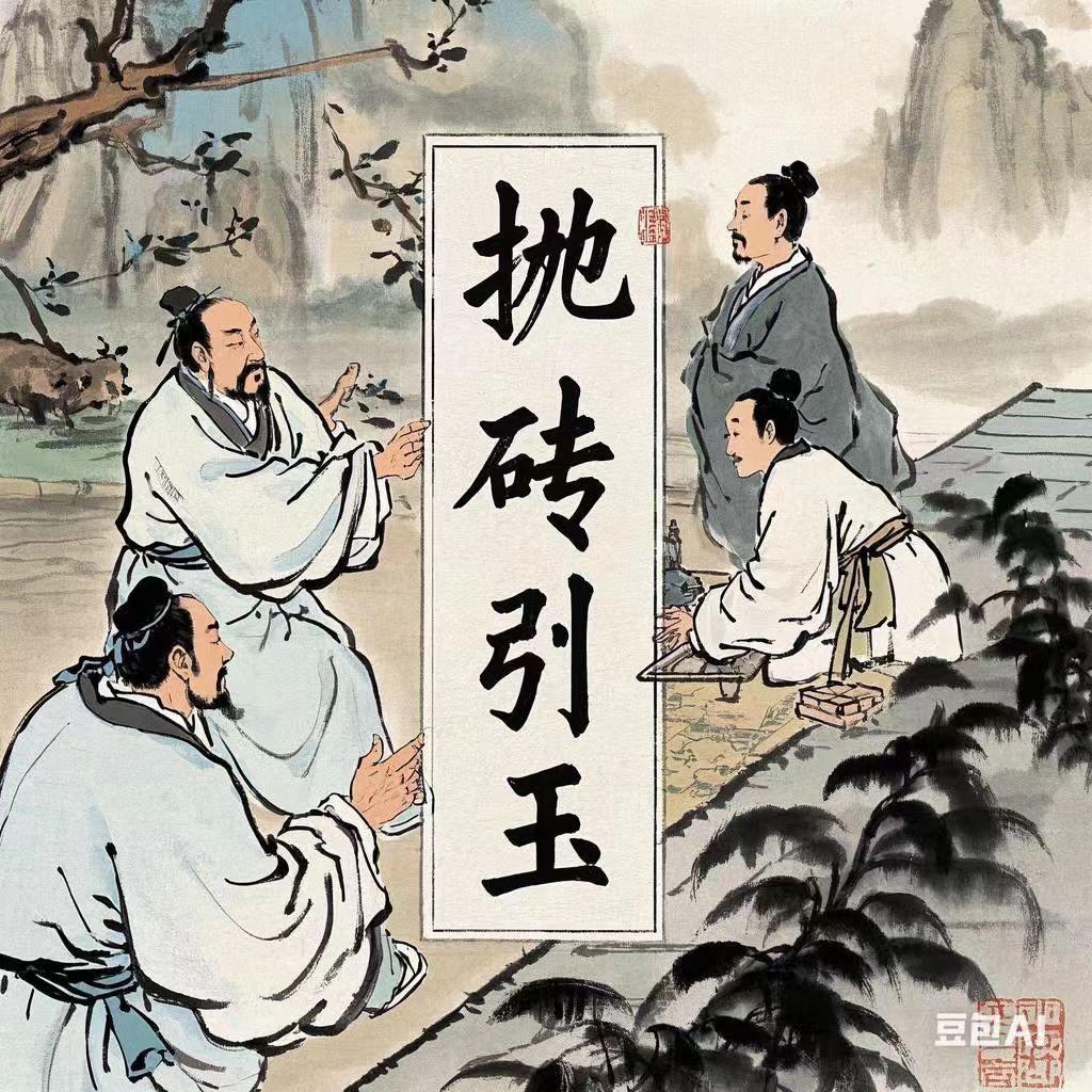 《三十六计》之“抛砖引玉”。成语的意思很简单，稍微有点文化，就能解读。原文的意思