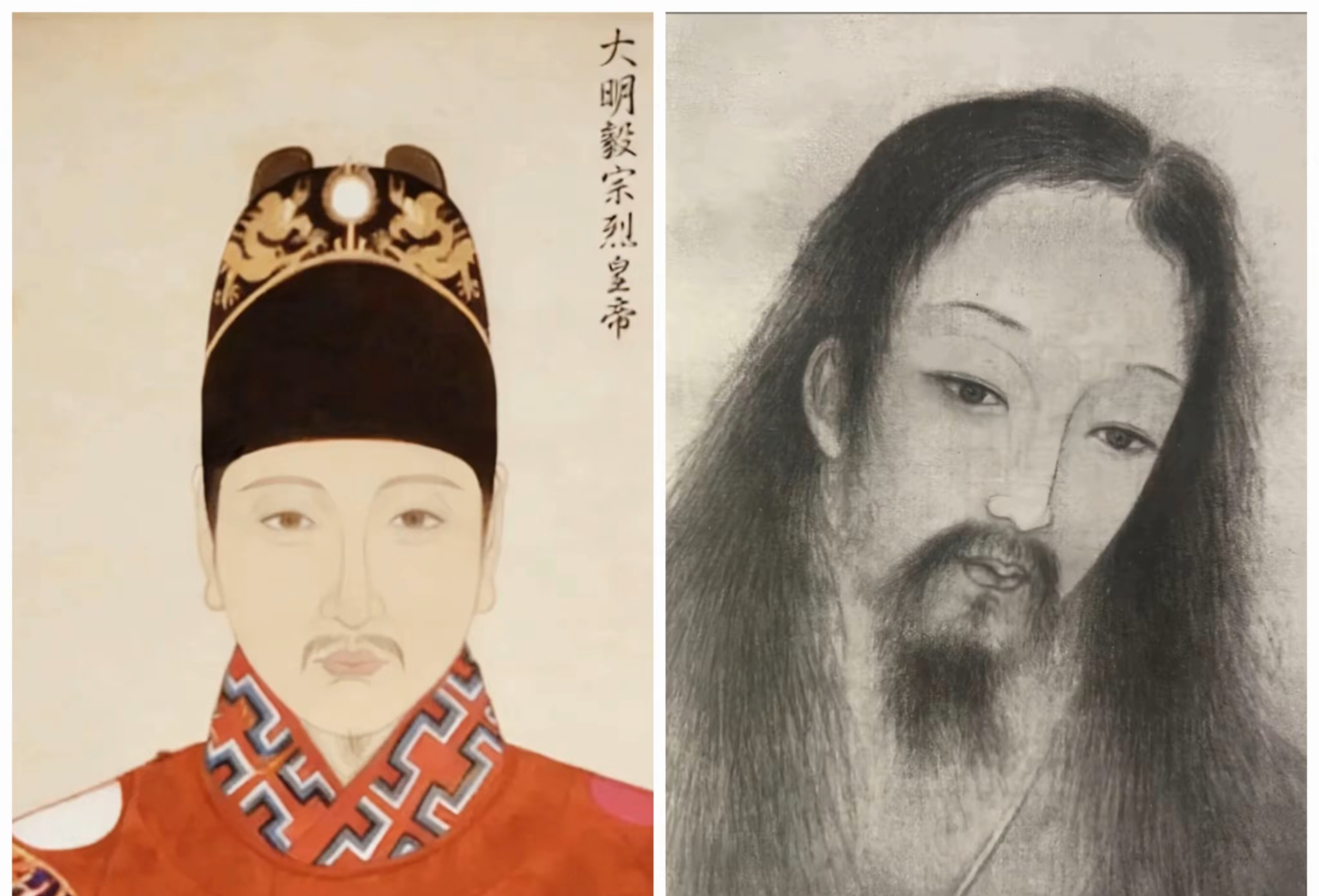 冥冥之中的巧合吗？狐周周大佬根据崇祯爹妈画像，绘制的崇祯画像，竟然和民国大师绘制