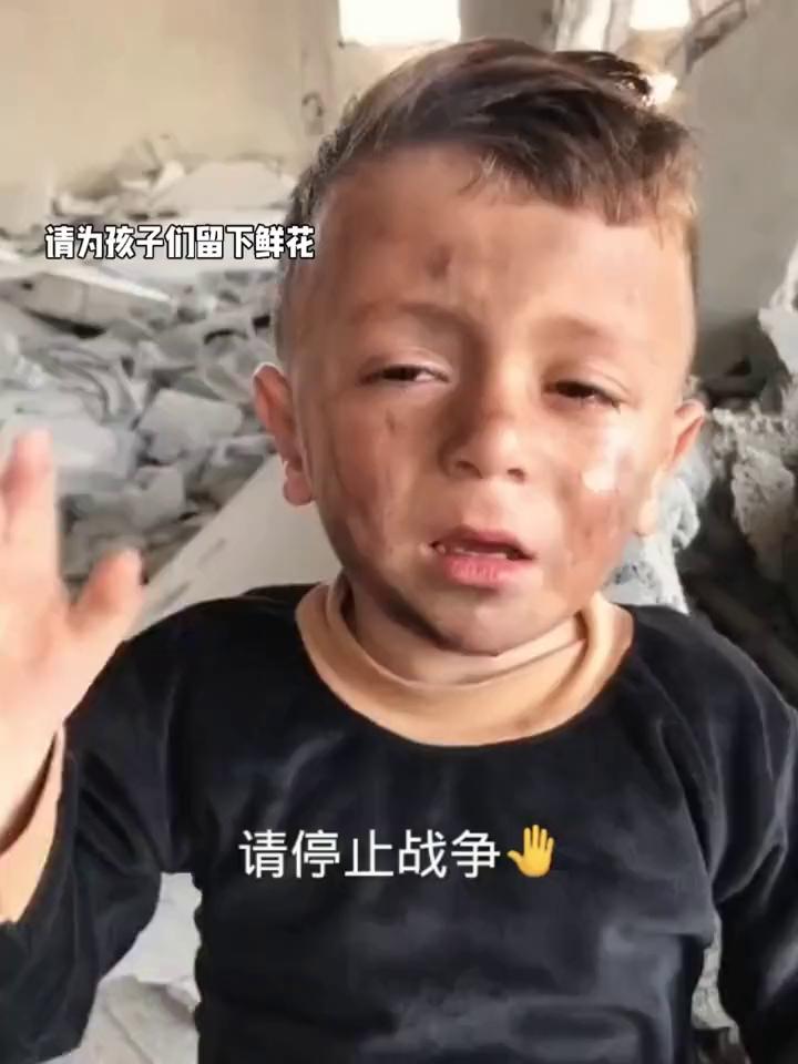 请为孩子们留下鲜花，请停止战争。