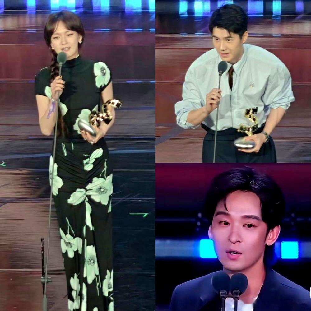 风向真变了，连董子健、刘昊然这种级别的，都在颁奖台上公开找活儿干。 董子健拿着奖