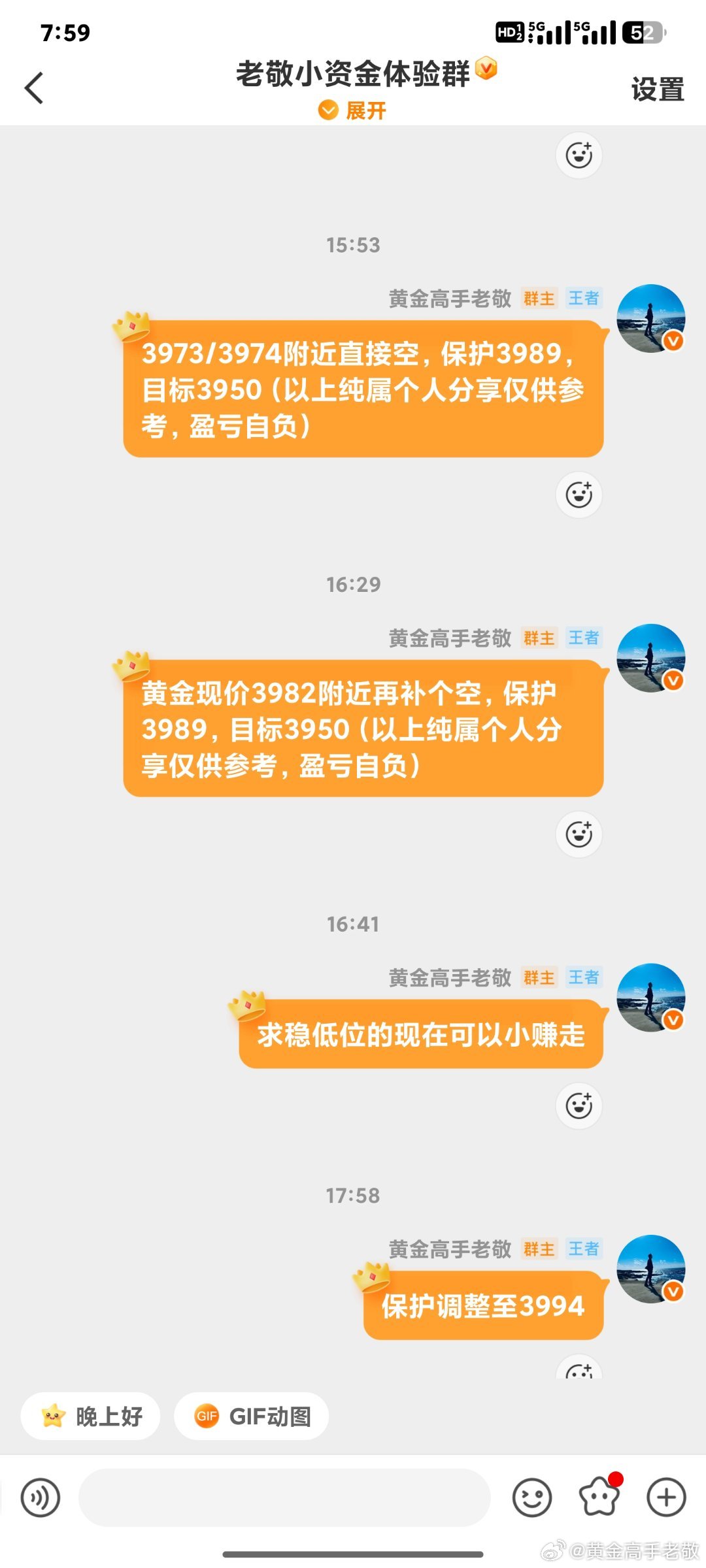 黄金拉升走强，这波空单失手，20:15关注ADP数据再去操作，盈是盈，损是损，老