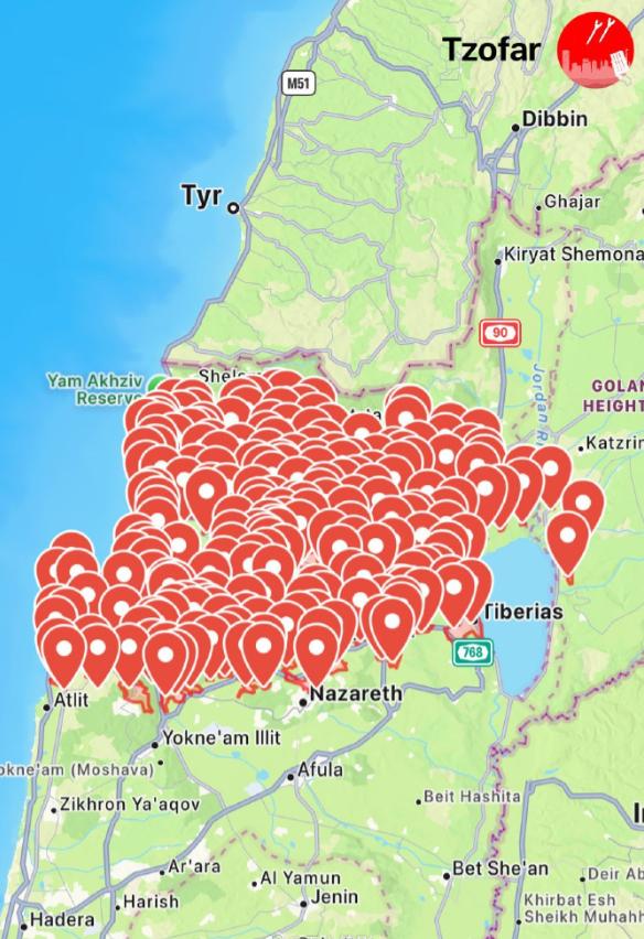 以色列宣布停止打击行动后，遭伊朗铺天盖地导弹覆盖，防空警报在各地此起彼伏！

4
