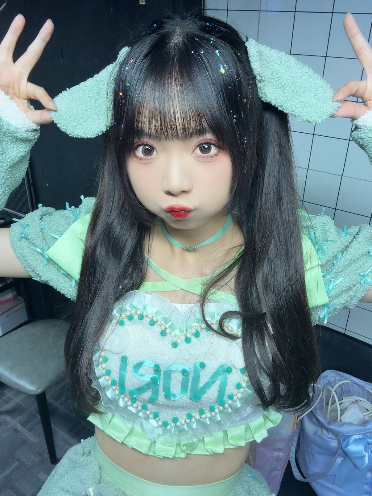 💚一日限定绿担！（没想到我穿了绿吧！！🤓顺利地完成了和采梦宝宝们的2man！