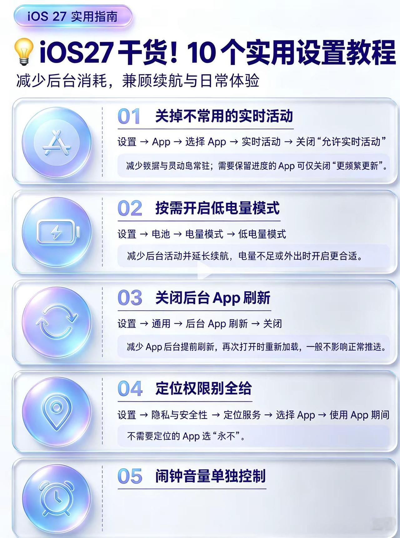 ios27这10个设置建议马上改。iphone18promax